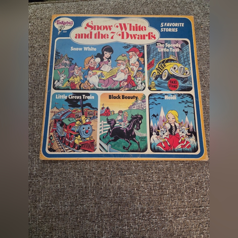Snow White and the 7 Dwarfs - Vinyl LP Tinkerbell 3307 Heidi Black Beauty